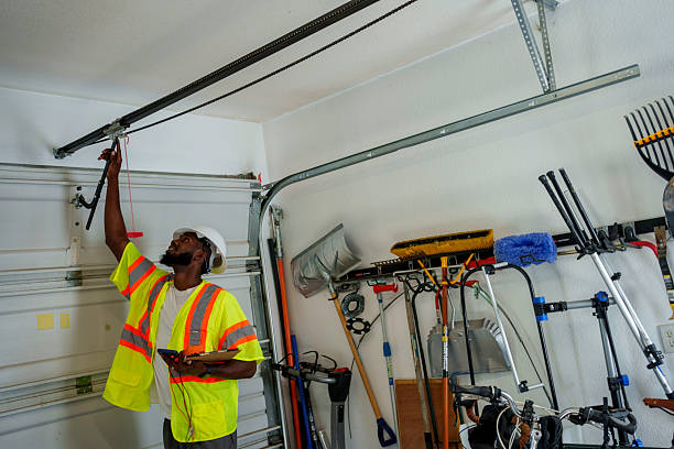 Professional Garage Door Roller Replacement technician working in Seaside, CA